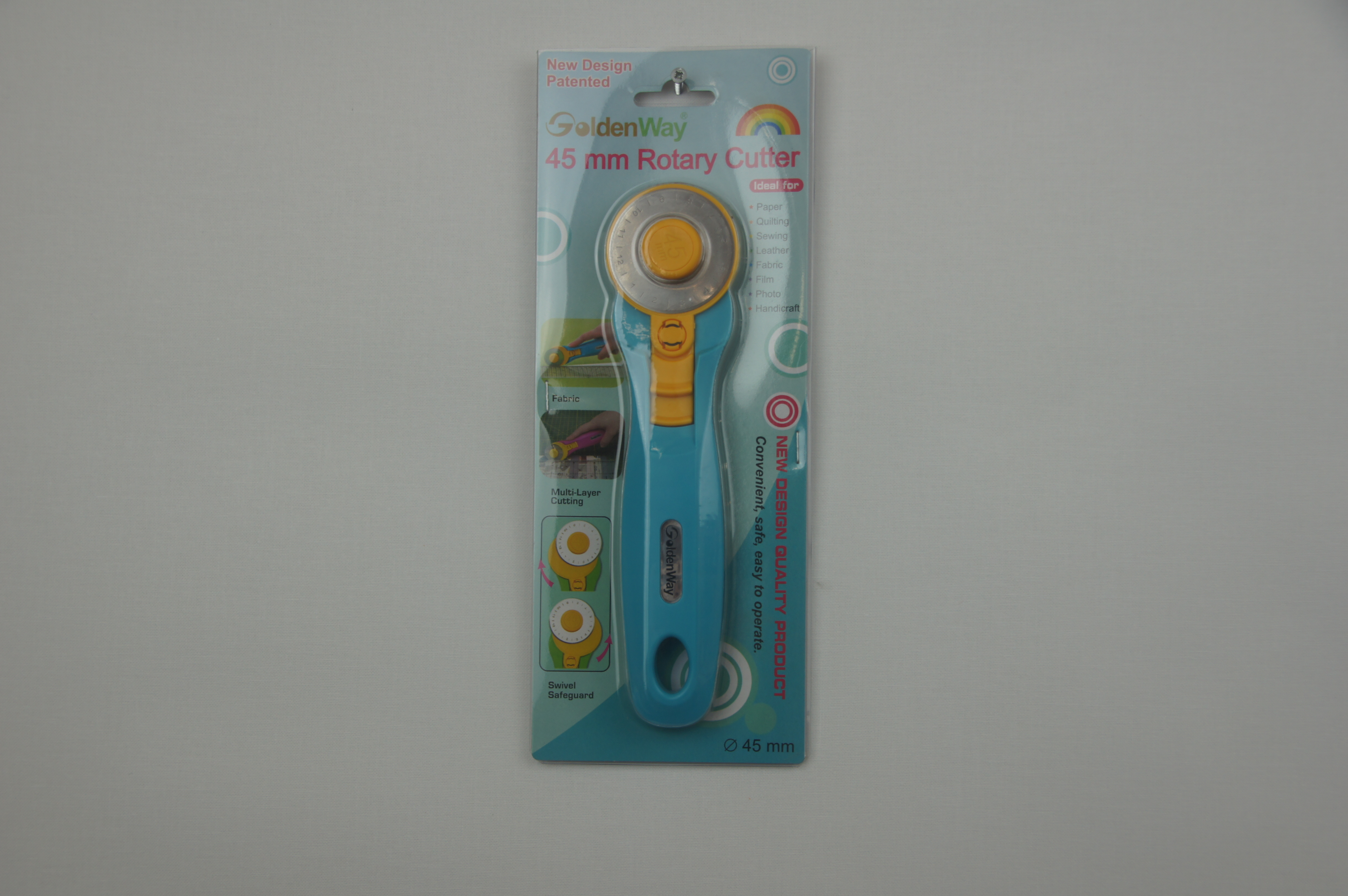 GoldenWay 45 mm Rotary Cutter  Blue and Yellow