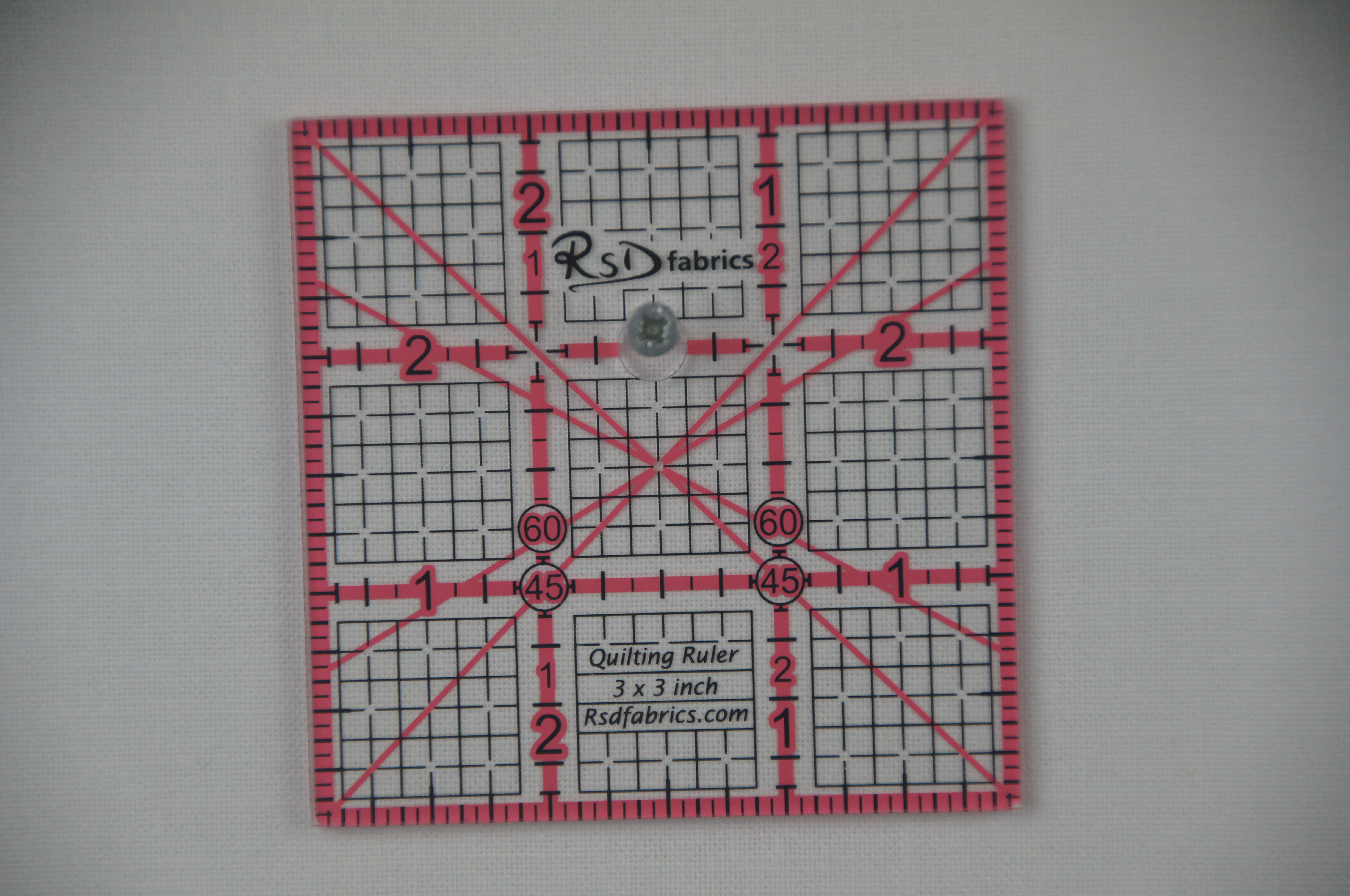 RSD Fabrics Quilting Ruler 3 x 3 inch