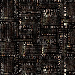 Musical Text Black 32249-J