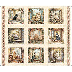 Cat Vignette Picture Patches Orange 32311-E