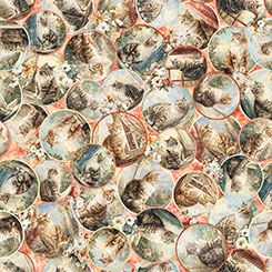 Cat Circle Vignettes Orange 32312-C