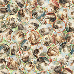 Cat Circle Vignettes Orange 32312-H